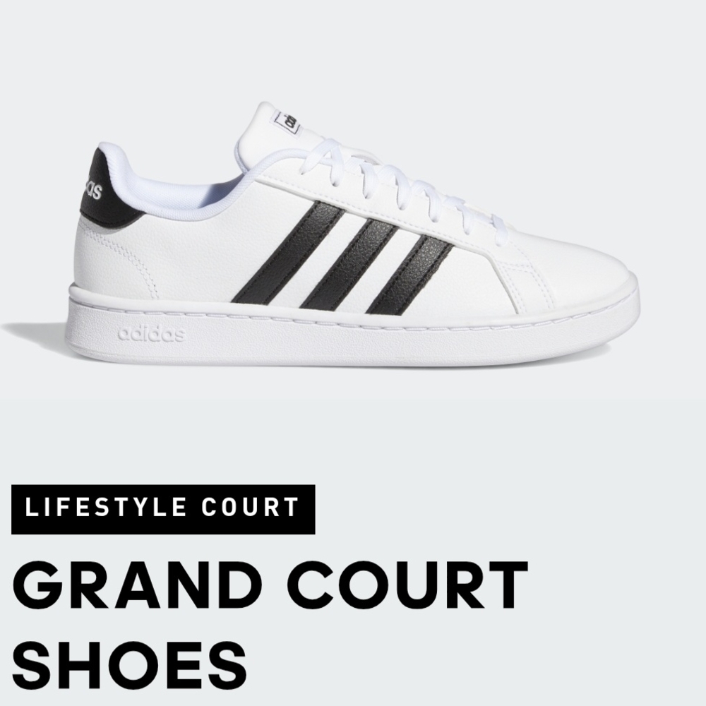 Adidas Women's Grand Court White Black Sneakers